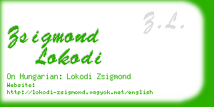 zsigmond lokodi business card